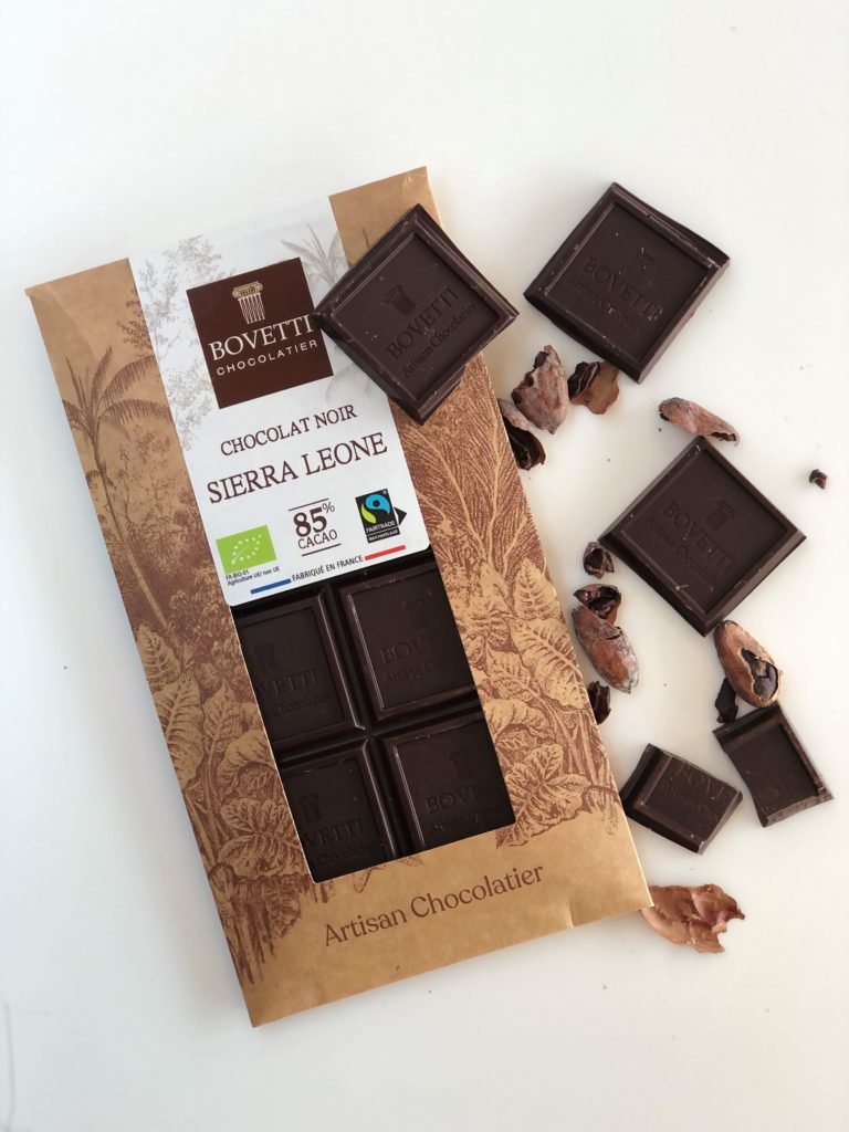 Chocolat Noir "Sierra Leone" de chez Bovetti