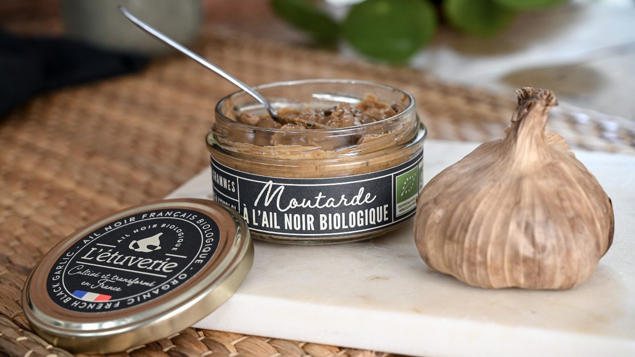 Moutarde à l'ail noir biologique L'Étuverie